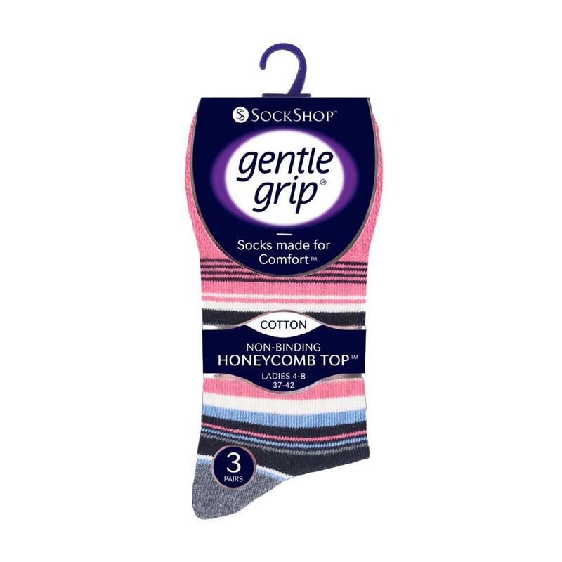 6 Pack Ladies Non Elastic Novelty Design Socks