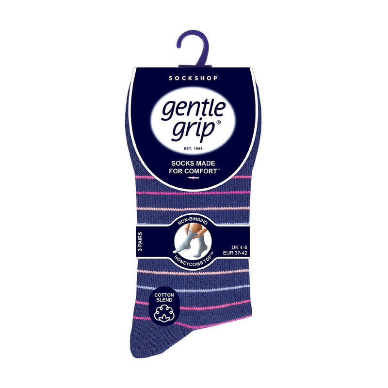 6 Pack Ladies Non Elastic Novelty Design Socks