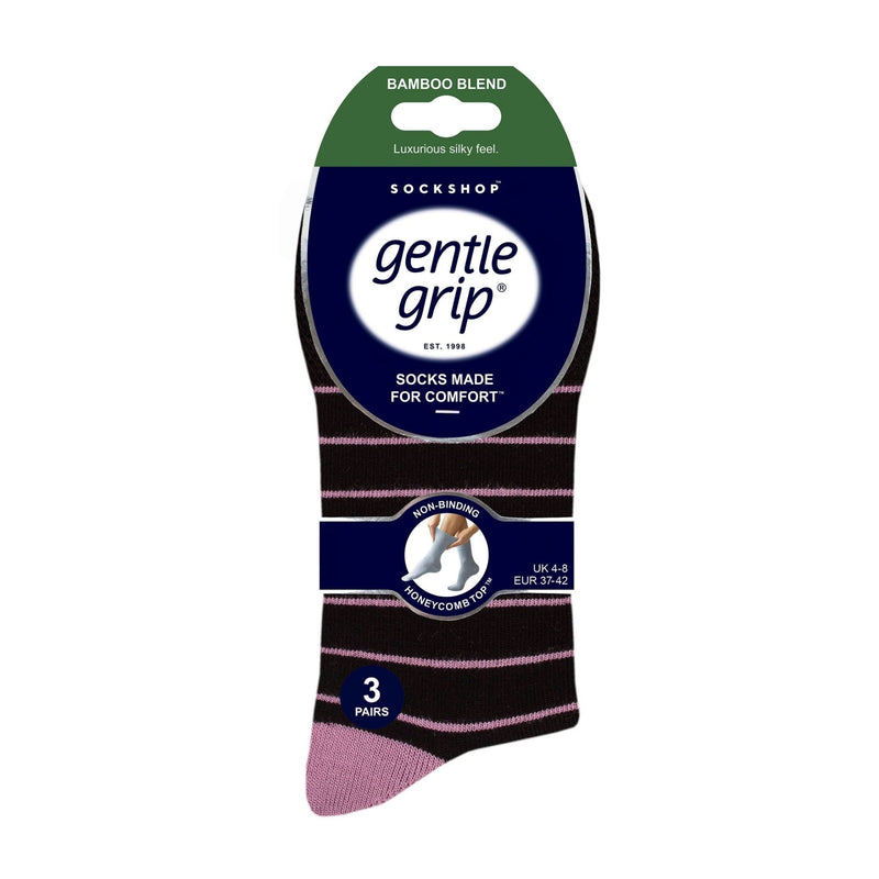 6 Pack Ladies Non Elastic Loose Top Bamboo Socks