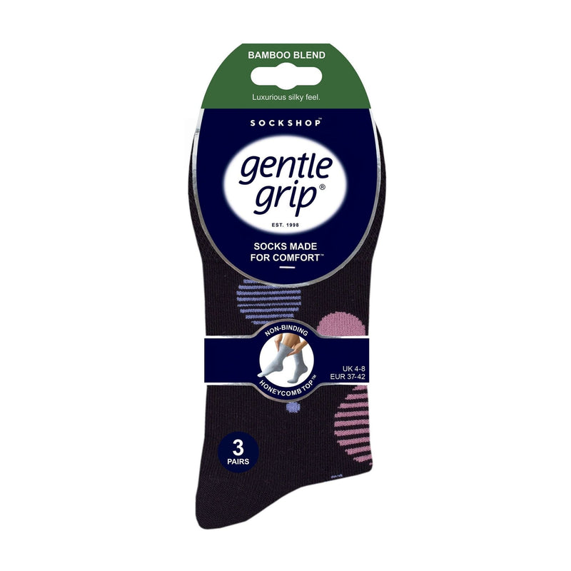 6 Pack Ladies Non Elastic Loose Top Bamboo Socks