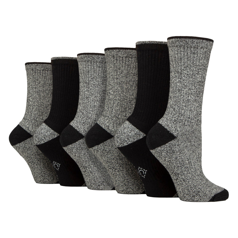 6 Pairs Ladies Water Repellent Midweight Outdoor Socks for Hiking & Walking