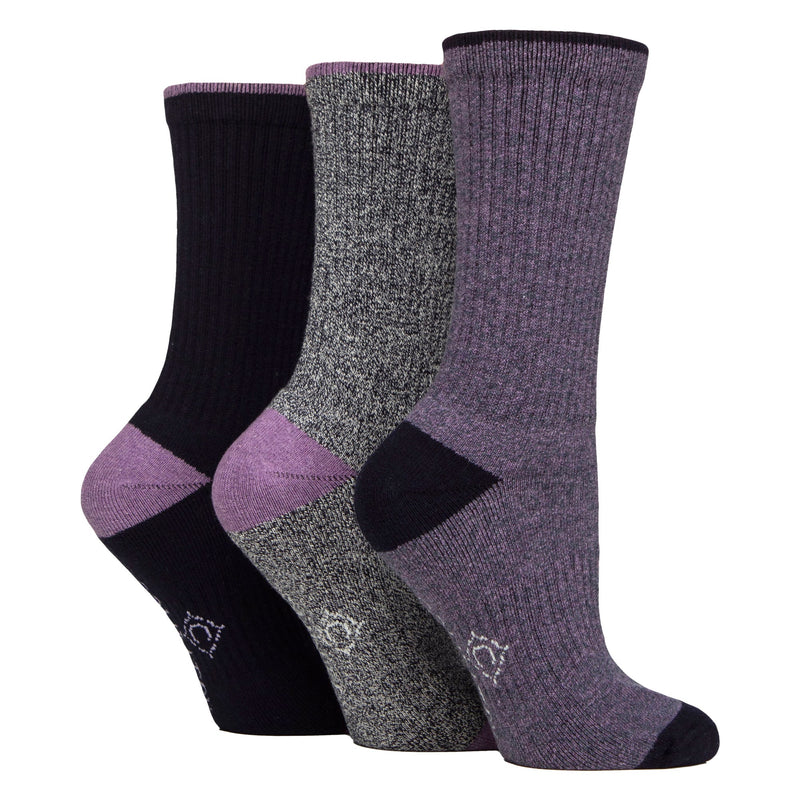 6 Pairs Ladies Water Repellent Midweight Outdoor Socks for Hiking & Walking
