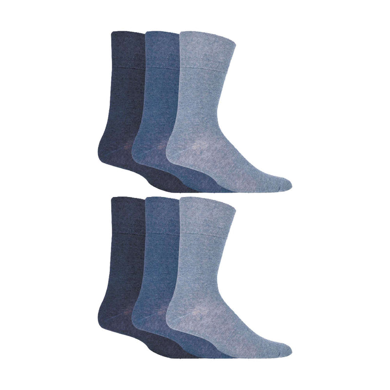 6 Pack Mens Non Elastic Soft Top Cotton Diabetic Socks
