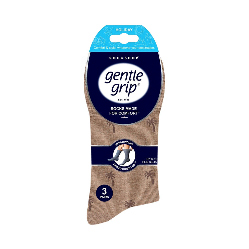 6 Pack Mens Non Elastic Loose Top Patterned Socks