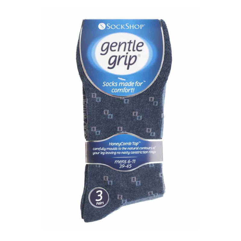 6 Pack Mens Non Elastic Patterned Bigfoot Cotton Socks 12-14 UK