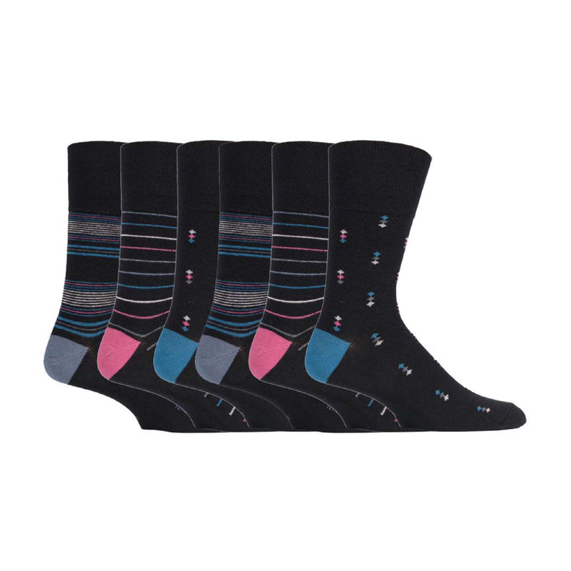 6 Pack Mens Non Elastic HoneyComb Cotton Socks