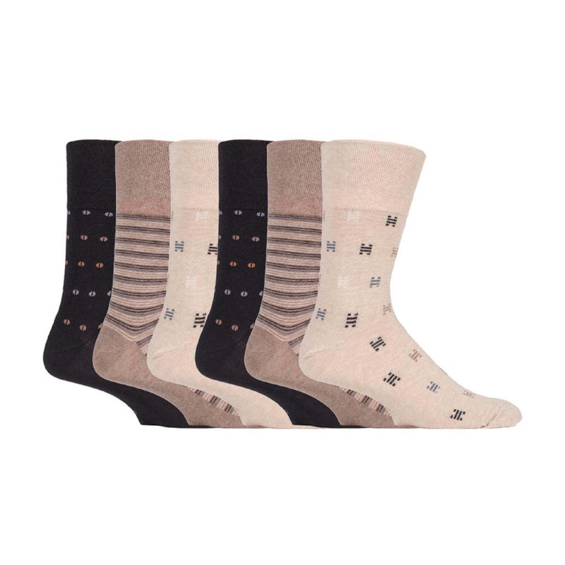 6 Pack Mens Non Elastic HoneyComb Cotton Socks
