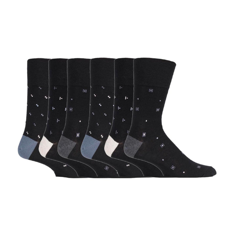 6 Pack Mens Non Elastic HoneyComb Cotton Socks