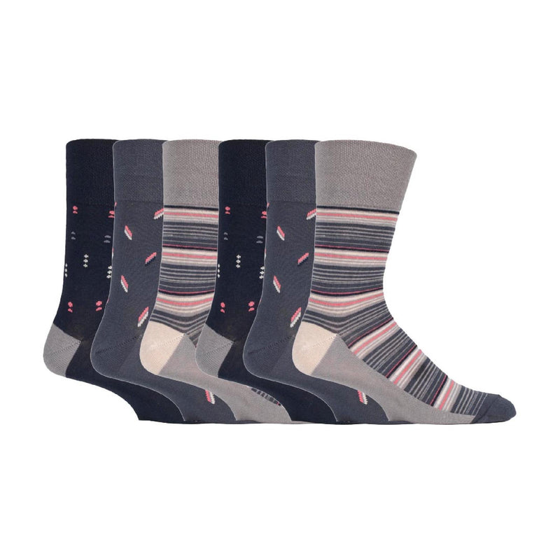 6 Pack Mens Non Elastic HoneyComb Cotton Socks