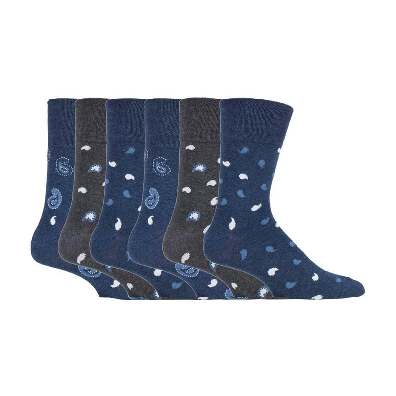6 Pack Mens Non Elastic HoneyComb Cotton Socks