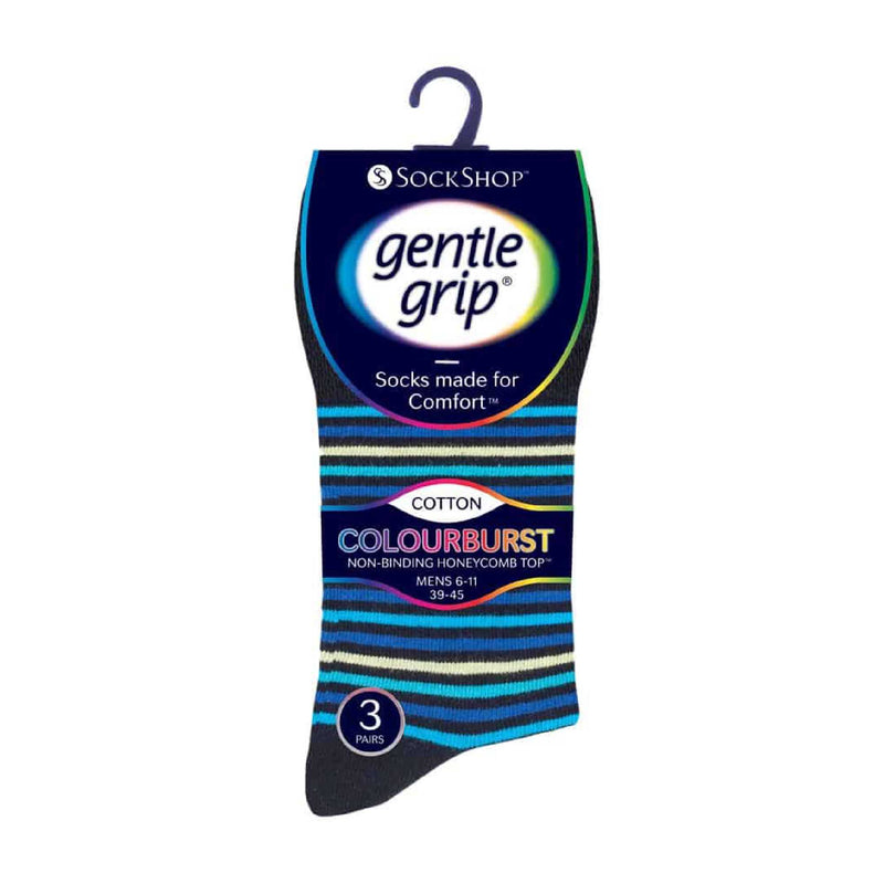 6 Pack Mens Cotton Rich Non Elastic Socks