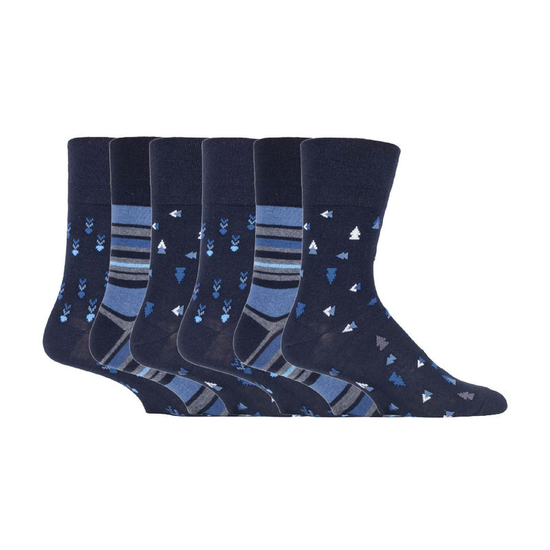 6 Pack Mens Non Elastic HoneyComb Cotton Socks