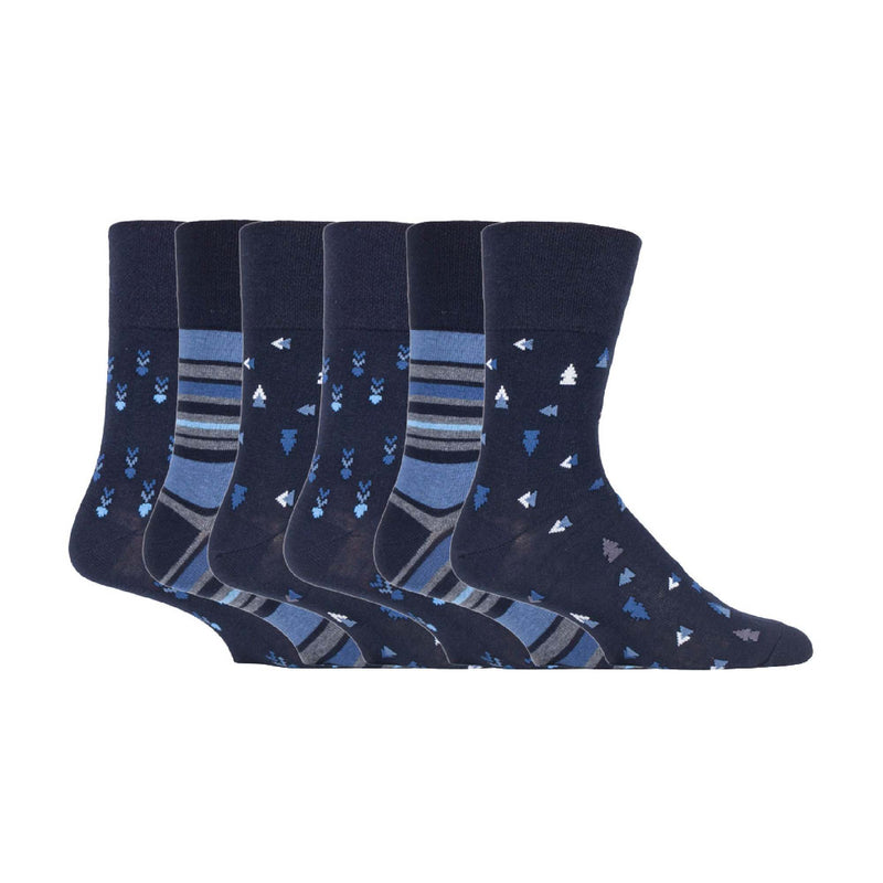 6 Pack Mens Non Elastic HoneyComb Cotton Socks