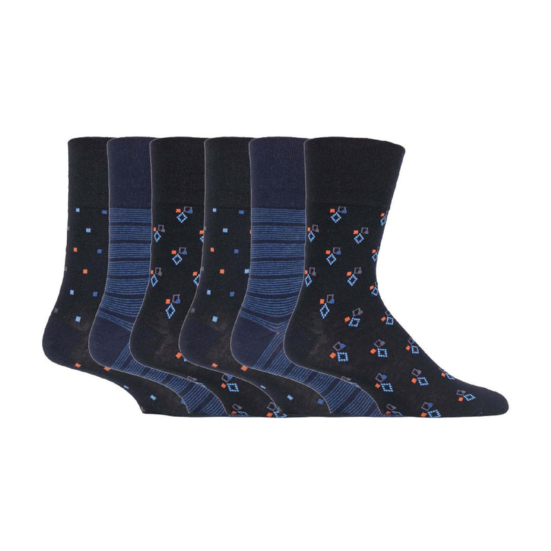 6 Pack Mens Non Elastic HoneyComb Cotton Socks