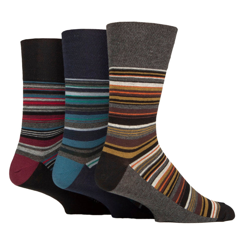 12 Pairs Mens Cotton Socks | Patterned Soft Non-Binding Everyday Socks