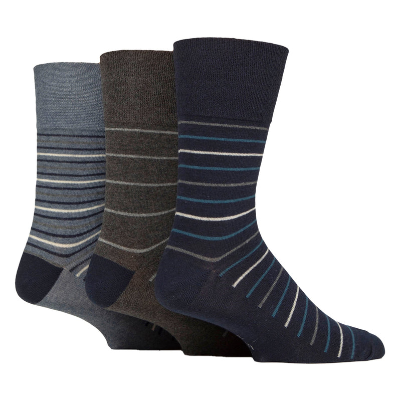12 Pairs Mens Cotton Socks | Patterned Soft Non-Binding Everyday Socks