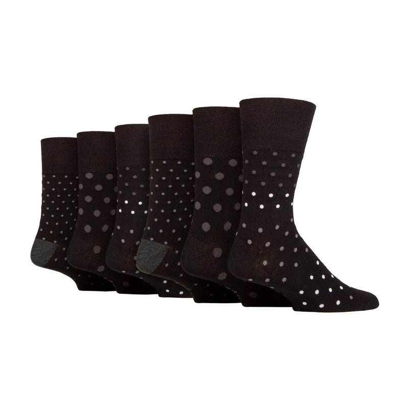 6 Pack Mens Non Elastic Loose Top Bamboo Socks