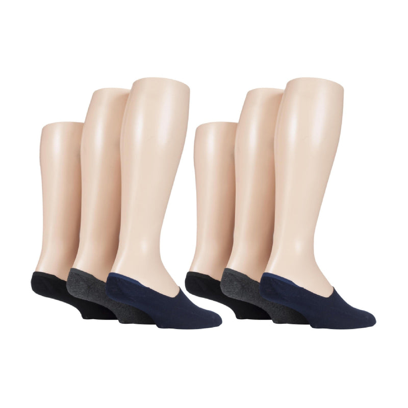 6 Pack Mens Invisible No Show Socks with Silicone Grip