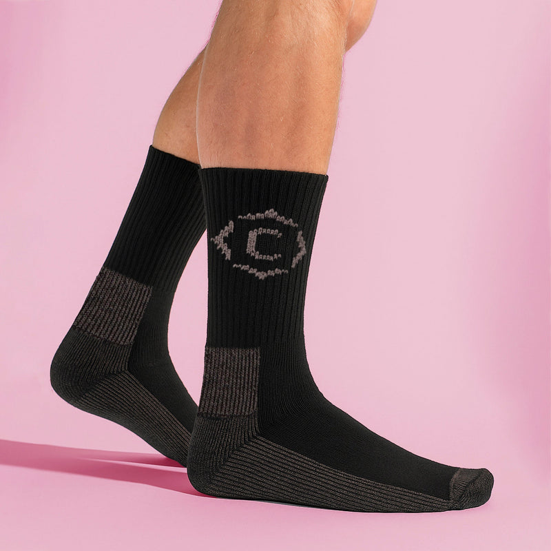 Mens Heavy Duty Durable Cushioned Hiking Socks with Reinforced Heel & Toe