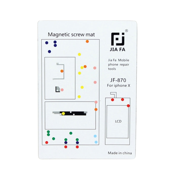 JIAFA Magnetic Screws Mat for iPhone X, For X