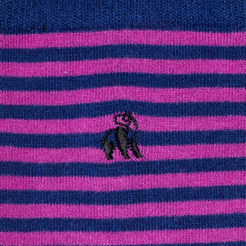 Rich Pink Narrow Striped Bamboo Socks