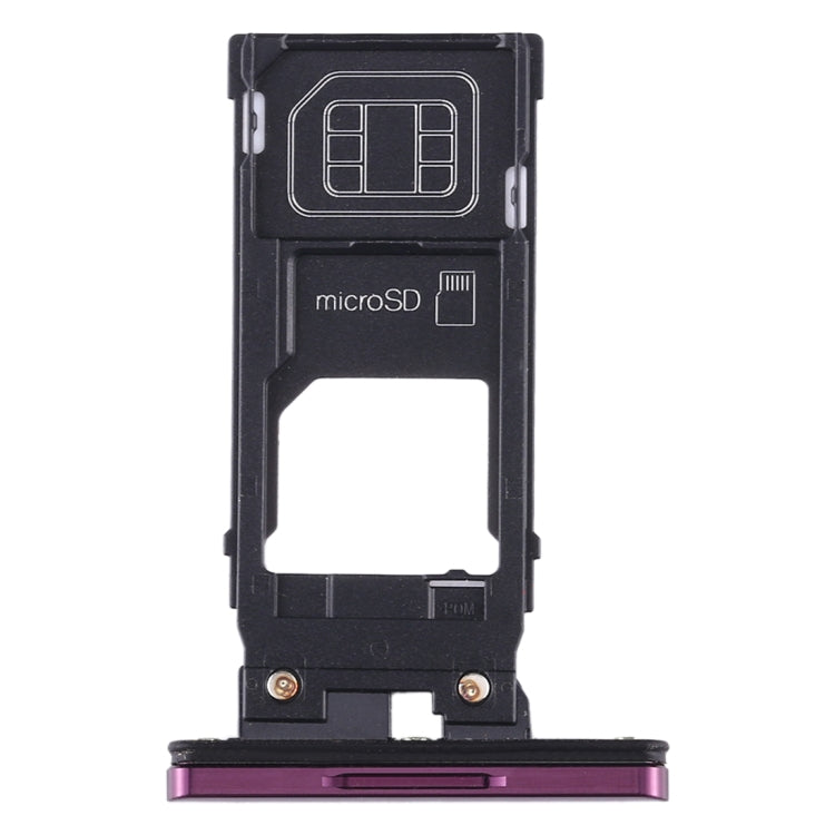 SIM Card Tray + Micro SD Card Tray for Sony Xperia XZ3, For Sony Xperia XZ3, For Sony Xperia XZ3 (Purple)