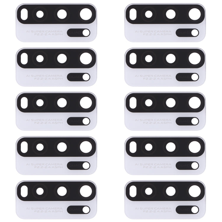 For Vivo Y50 1935, V1965A / Vivo Y30 1938 10pcs Back Camera Lens, For Vivo Y50