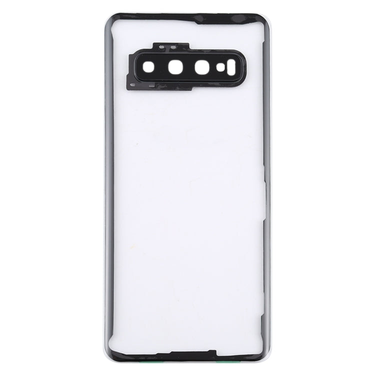 For Samsung Galaxy S10 G973F/DS G973U G973 SM-G973 Transparent Battery Back Cover with Camera Lens Cover , For Galaxy S10