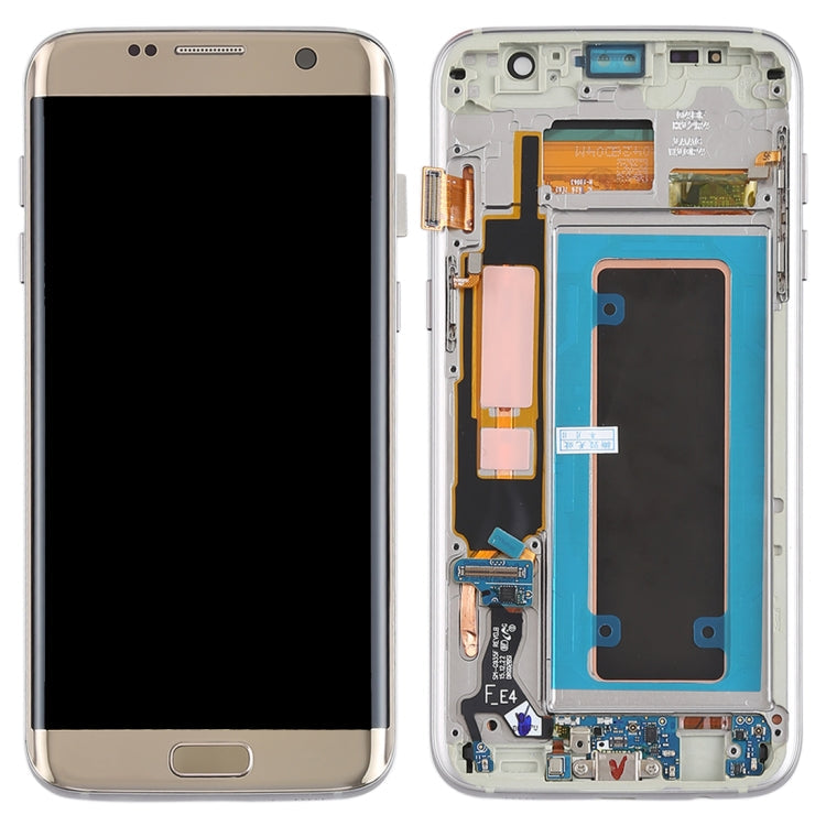 Original Super AMOLED Material LCD Screen and Digitizer Full Assembly(with Frame / Charging Port Flex Cable / Power Button Flex Cable / Volume Button Flex Cable) for Galaxy S7 Edge / G935F / G935FD, For Samsung Galaxy S7 Edge  (Super AMOLED)...