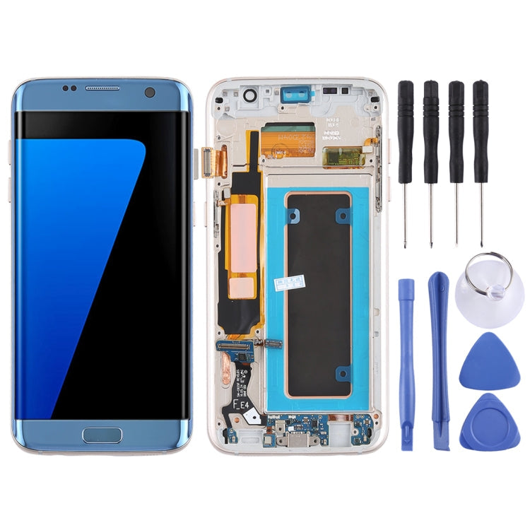 Original Super AMOLED Material LCD Screen and Digitizer Full Assembly(with Frame / Charging Port Flex Cable / Power Button Flex Cable / Volume Button Flex Cable) for Galaxy S7 Edge / G935F / G935FD, For Samsung Galaxy S7 Edge  (Super AMOLED)...
