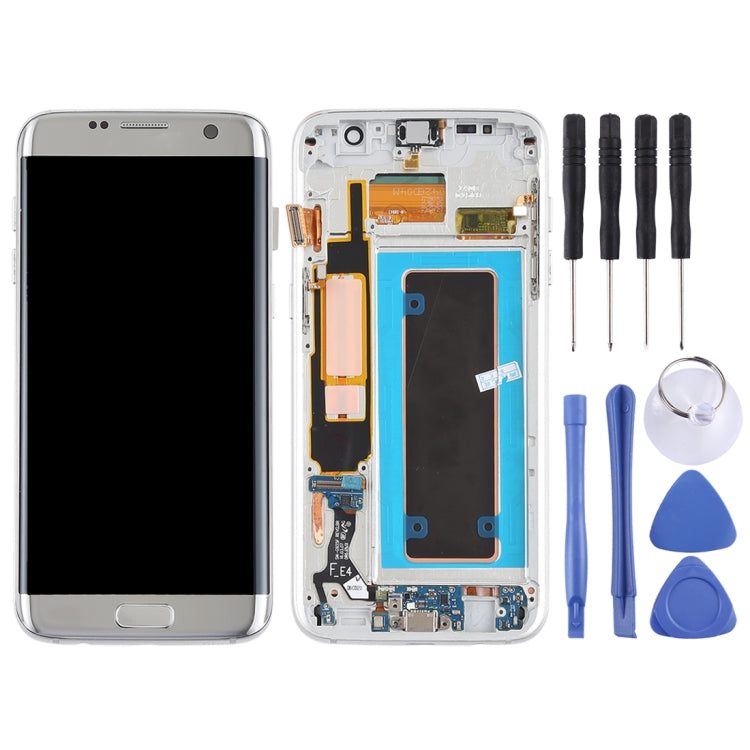 Original Super AMOLED Material LCD Screen and Digitizer Full Assembly(with Frame / Charging Port Flex Cable / Power Button Flex Cable / Volume Button Flex Cable) for Galaxy S7 Edge / G935F / G935FD, For Samsung Galaxy S7 Edge  (Super AMOLED)           ...