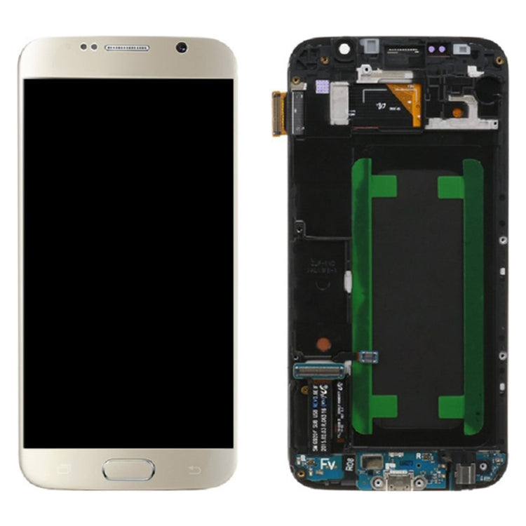 Original LCD Screen and Digitizer Full Assembly with Frame For Samsung Galaxy S6 SM-G920F, For Samsung Galaxy S6