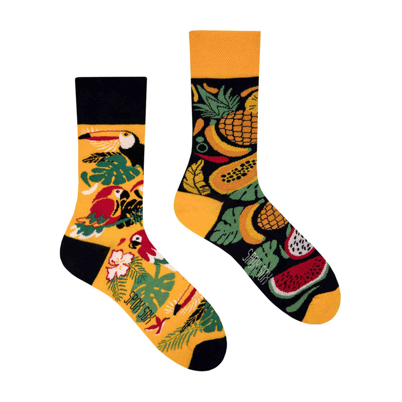 1 Pack Unisex Mismatched Novelty Odd Socks - Tropical