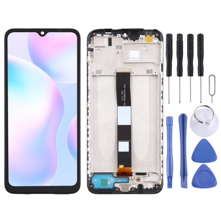 LCD Screen and Digitizer Full Assembly With Frame for Xiaomi Redmi 9A / Redmi 9C / Redmi 9C NFC / Redmi 9AT / Redmi 9i / Redmi 9 Activ / Poco C31 / Redmi 10A, For Xiaomi Redmi 9A