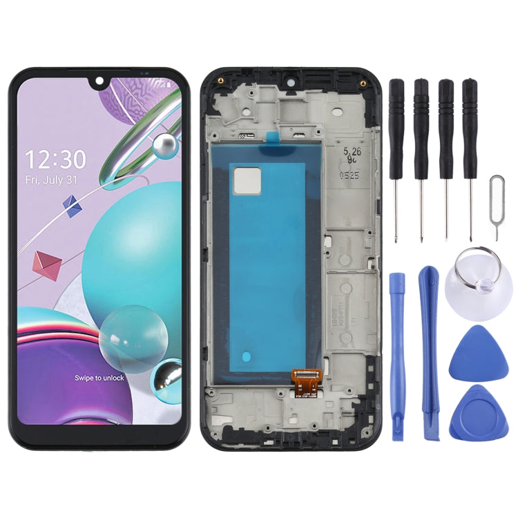 LCD Screen and Digitizer Full Assembly With Frame for LG K31 LM-K300Q, LMK300, For LG K31