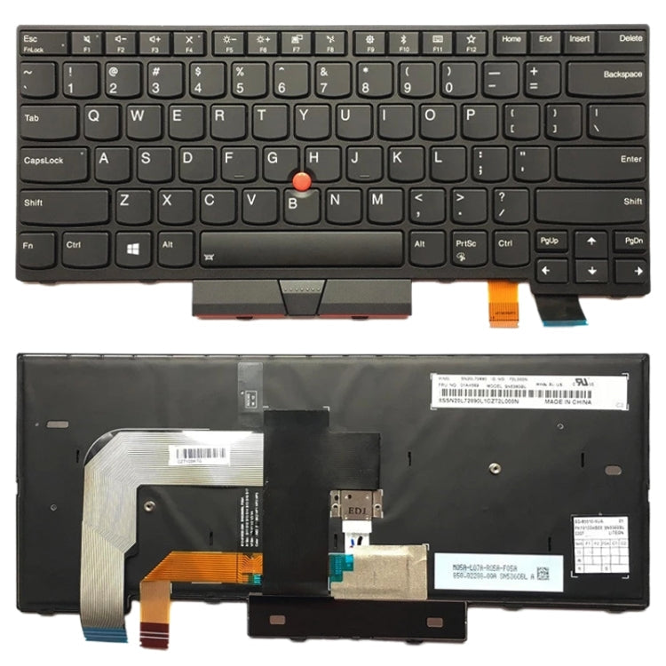 US Version Keyboard With Back Light for Lenovo Thinkpad T470 T480 A475 A485, For Lenovo Thinkpad T470 (Back Light)