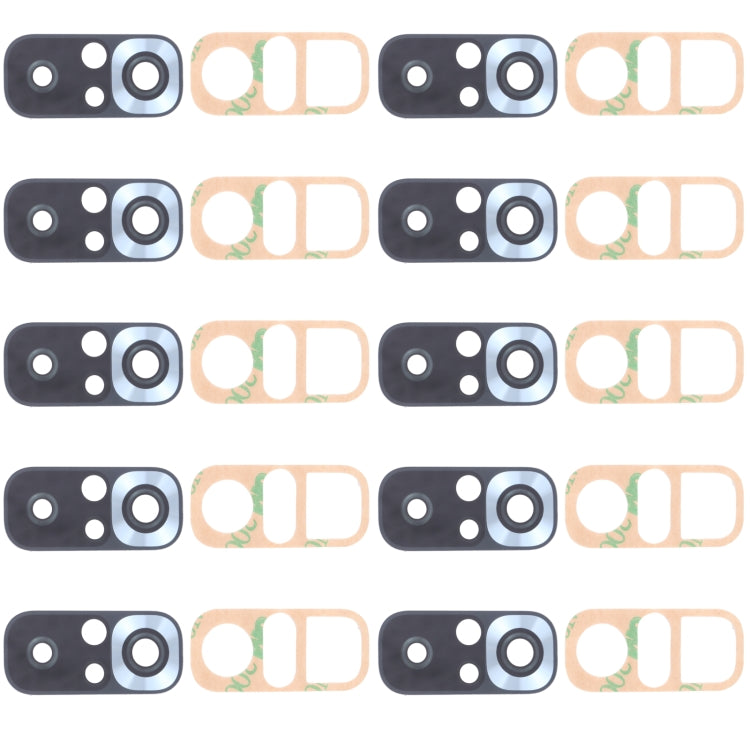 10 PCS Back Camera Lens for Xiaomi Redmi Note 10S M2101K7BG M2101K7BI M2101K7BNY, For Xiaomi Redmi Note 10S(Silver), For Xiaomi Redmi Note 10S(Black)