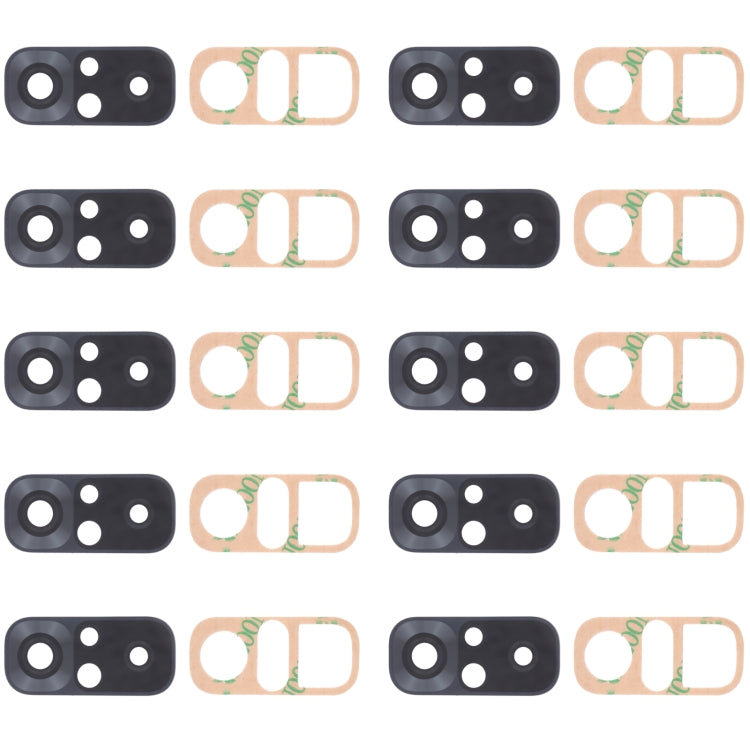 10 PCS Back Camera Lens for Xiaomi Redmi Note 10S M2101K7BG M2101K7BI M2101K7BNY, For Xiaomi Redmi Note 10S(Silver), For Xiaomi Redmi Note 10S(Black)