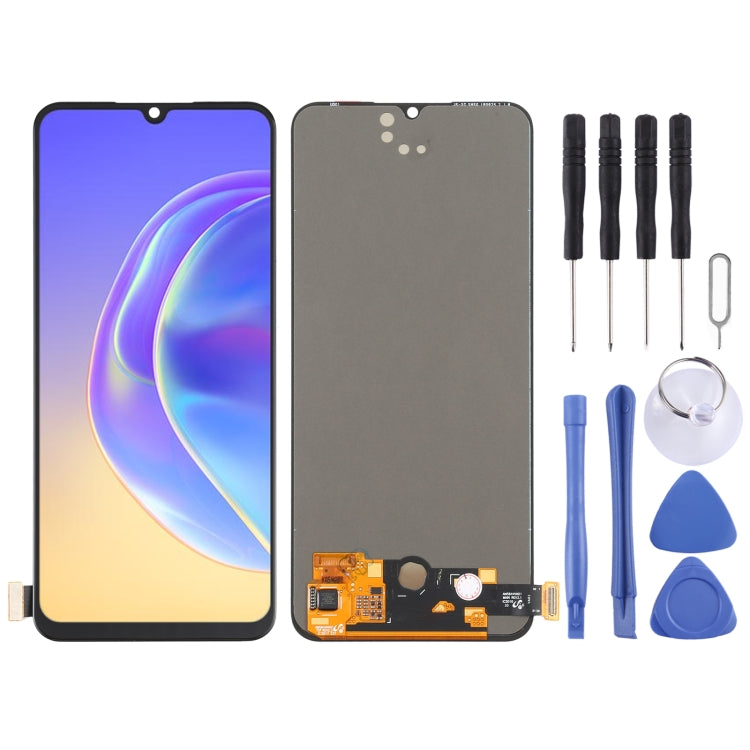 Original AMOLED Material LCD Screen and Digitizer Full Assembly for Vivo V21e 4G / Y73 V2061, V2059, For Vivo V21e 4G / Y73