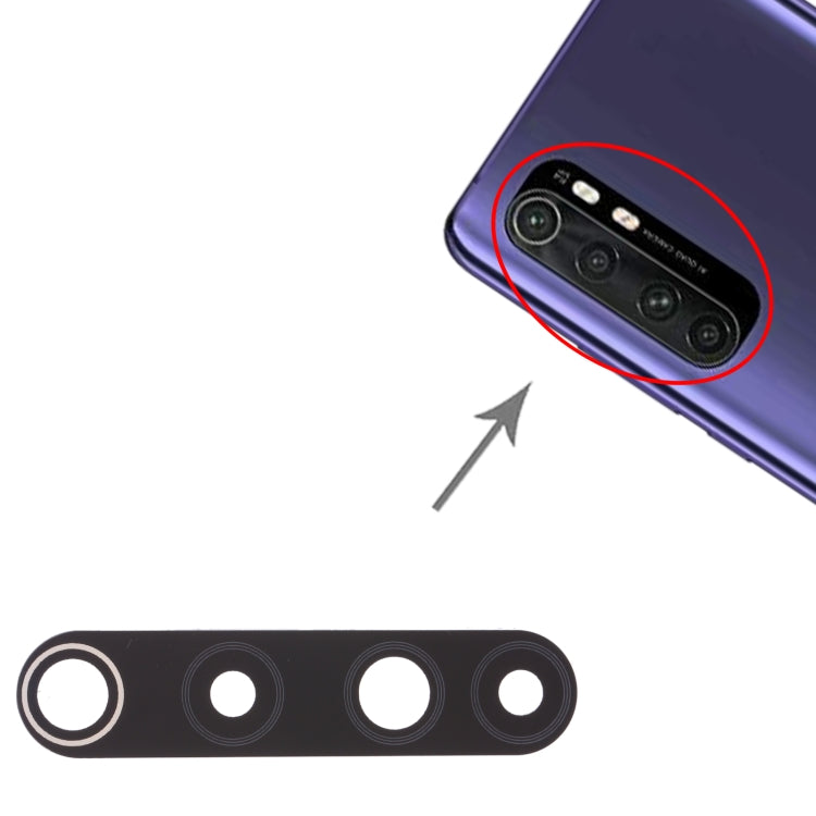 10 PCS Back Camera Lens for Xiaomi Mi Note 10 Lite, For Xiaomi Mi Note 10 Lite