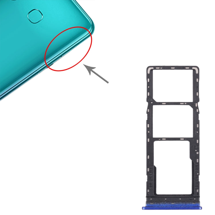 For Infinix S5 Pro X660 X660C X660B SIM Card Tray + SIM Card Tray + Micro SD Card Tray, For Infinix S5 Pro