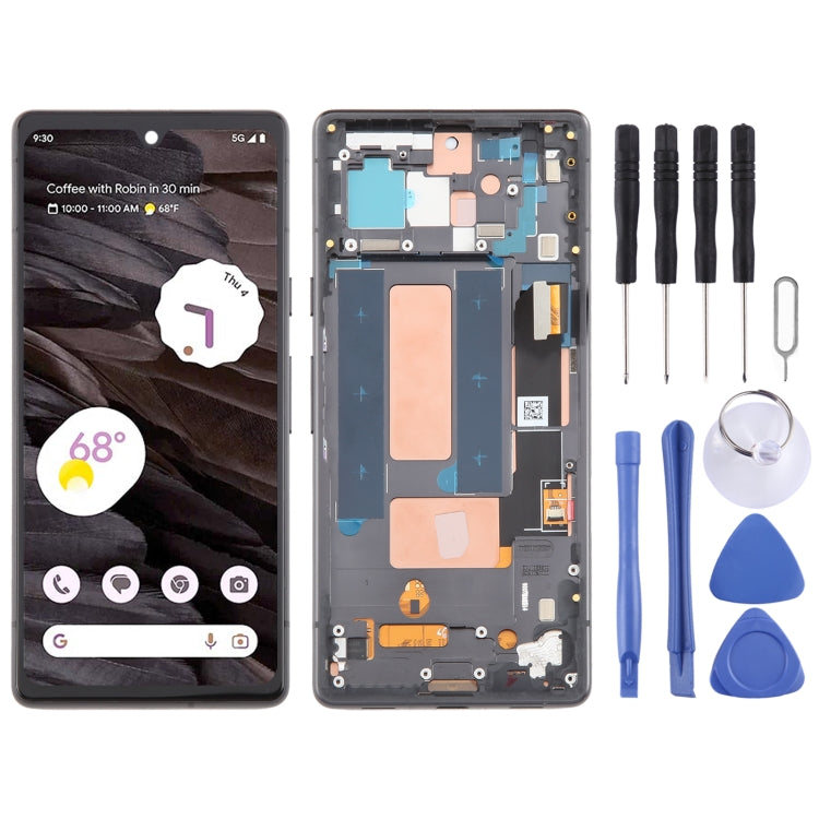 For Google Pixel 7A G82U8 OLED LCD Screen Digitizer Full Assembly with Frame, For Google Pixel 7A