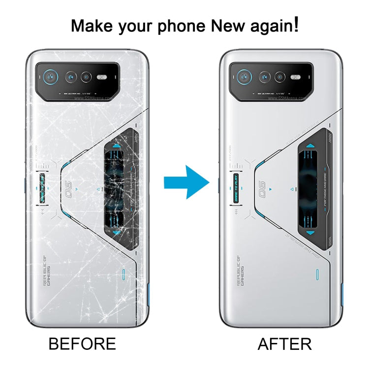 For Asus ROG Phone 6 Pro AI2201-D Glass Battery Back Cover with NFC/LCD, For Asus ROG Phone 6 Pro