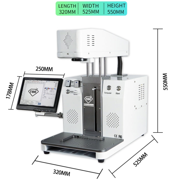 TBK-958C Automatic Laser Marking Screen Separater Repair Machine, TBK-958C