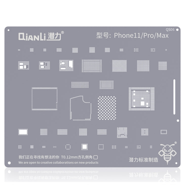 QIANLI QS06 Replacement Bumblebee Stencil For iPhone 11 / 11 Pro / Max, For iPhone 11/11 Pro