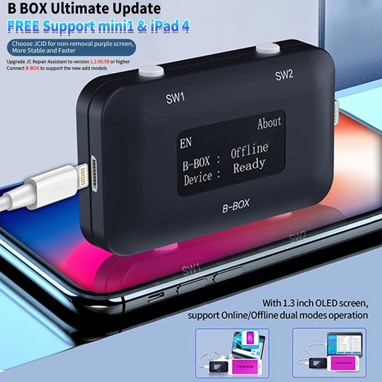B-BOX Hard Disk Reading Writing Change SN Programming with 1.3 inch Screen for iPhone 7-11, B-BOX