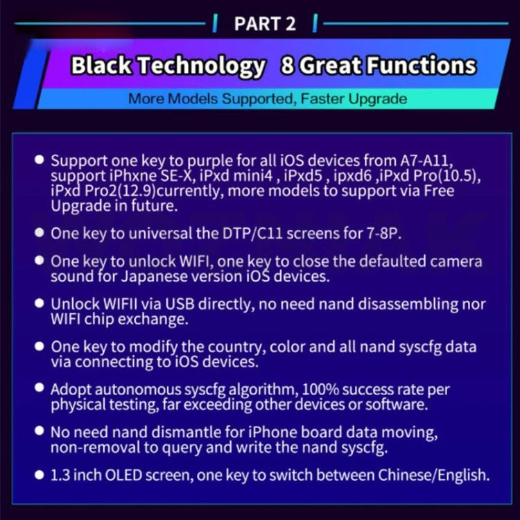 B-BOX Hard Disk Reading Writing Change SN Programming with 1.3 inch Screen for iPhone 7-11, B-BOX