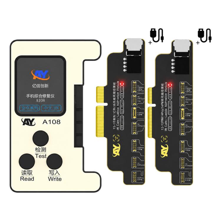 AY A108 Multi-function Dot Matrix Battery Repair Programmer for iPhone 8-14 Pro Max, A108 for iPhone 8-14 Pro Max