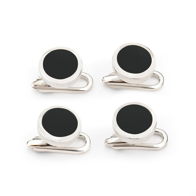 Sterling Silver Onyx Dress Studs