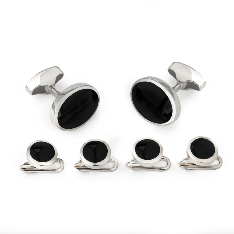 Sterling Silver Onyx Dress Set